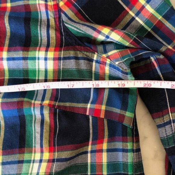 J. McLaughlin Cotton Plaid Long Sleeve Shirt 10 - Picture 11 of 14
